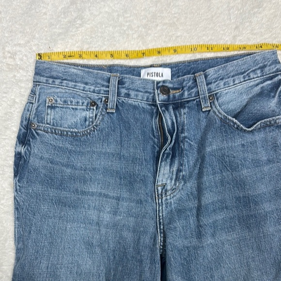 Pistola Blue Boyfriend Jeans Distressed Style - Picture 2 of 8